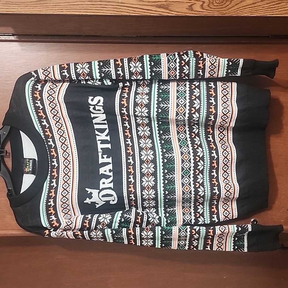 Draftkings Ugly Christmas Sweater Sz L